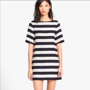 Alice + Olivia Mandy Stripe Tweed Dress size 6 Black